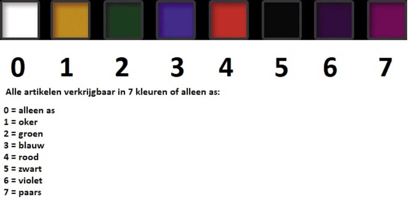 Available colours: