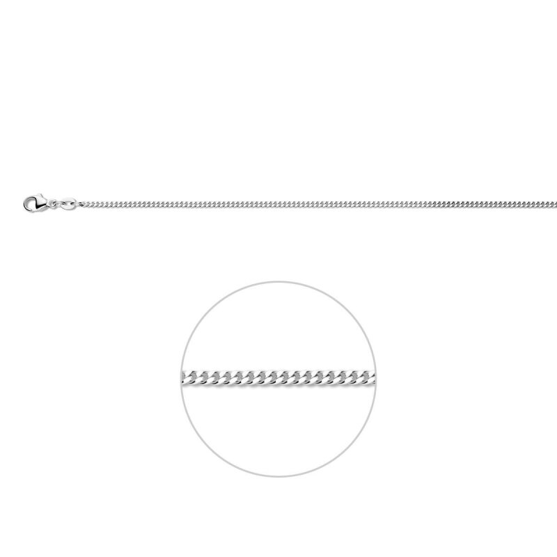 Gourmetcollier Witgoud 14 karaat | Dikte 1.7mm